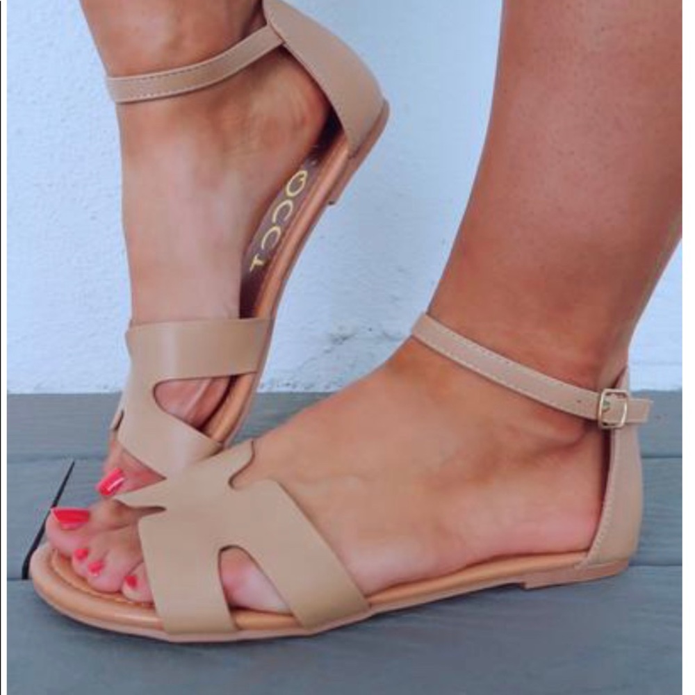 Nude sandals from shophopes